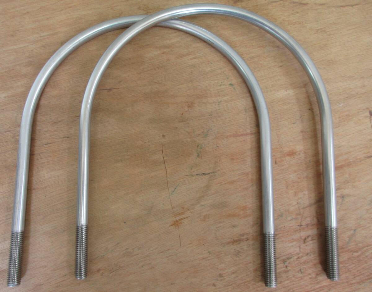 未使用品在庫処分 ステンレス製Uボルト M12×200A 2本組 配管パイプ丸棒取付工事に拍卖