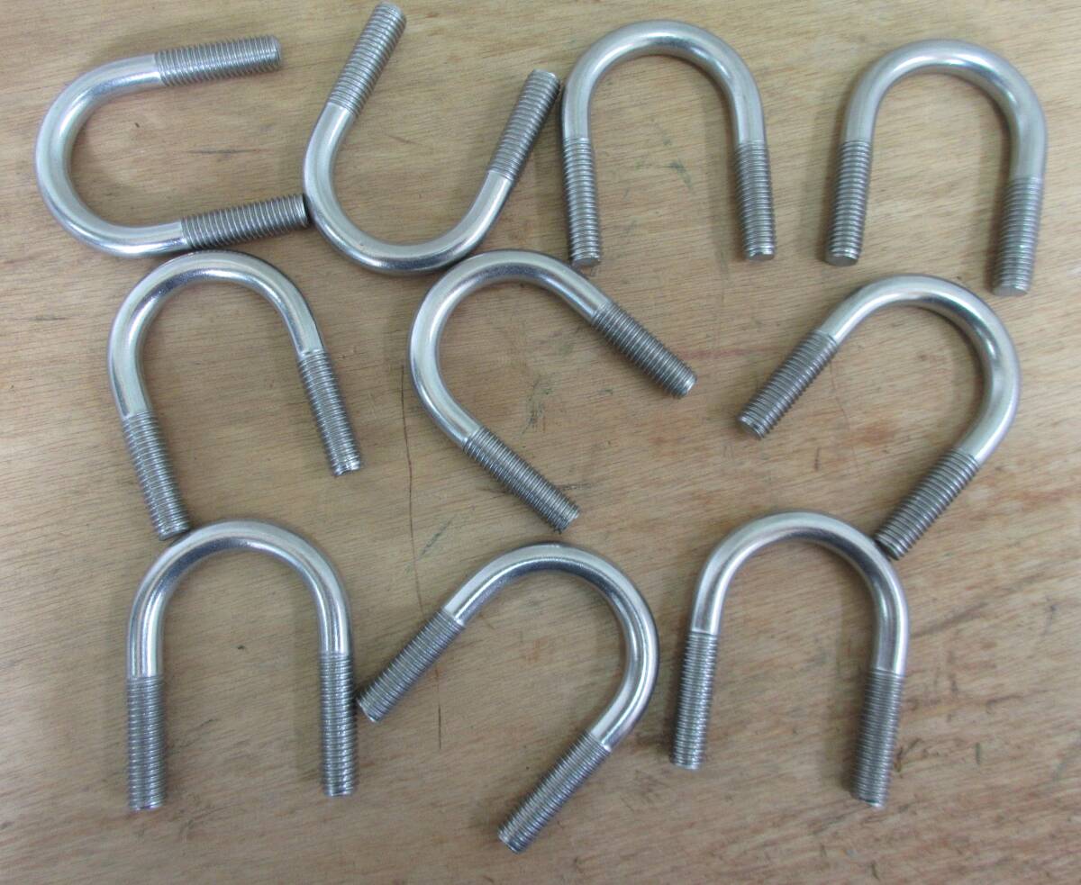 未使用品在庫処分 ステンレス製Uボルト M10×25A 10本組 配管パイプ丸棒取付工事に拍卖