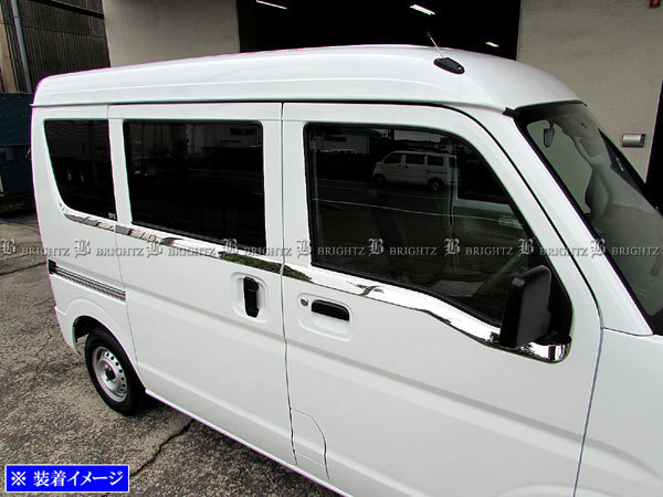 エブリイワゴン DA17W 超鏡面 ステンレス メッキ サイド ドア モール 6PC ガーニッシュ アンダー エブリーワゴン SID-MOL-099拍卖