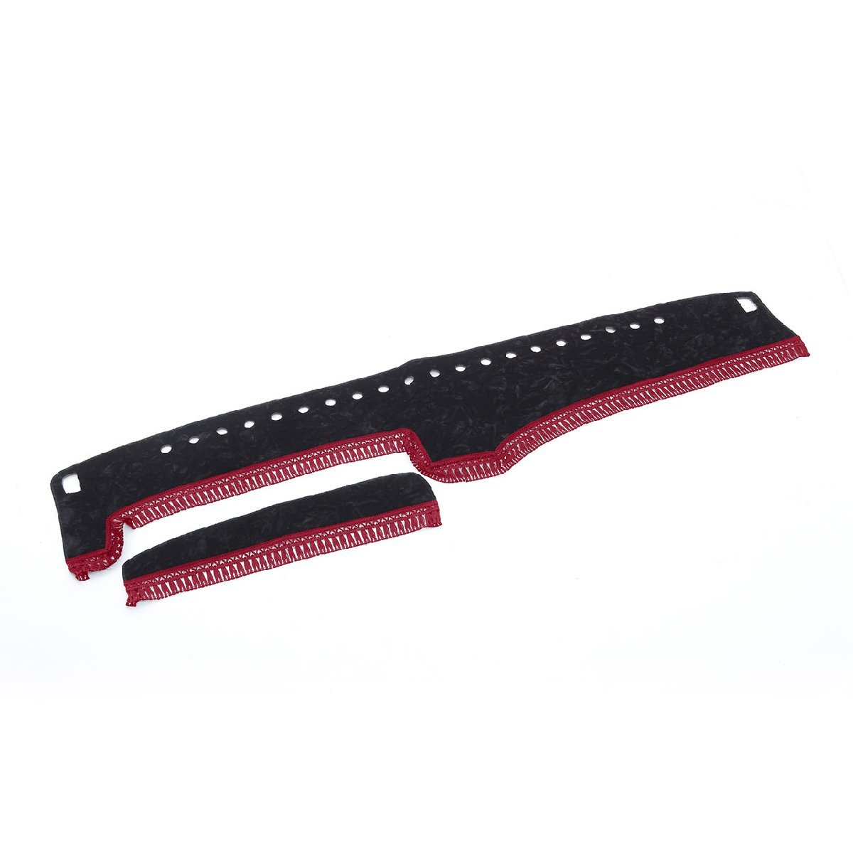 23エルフ ローキャブ用 チンチラ リング付き ダッシュマット ブラック/レッド拍卖