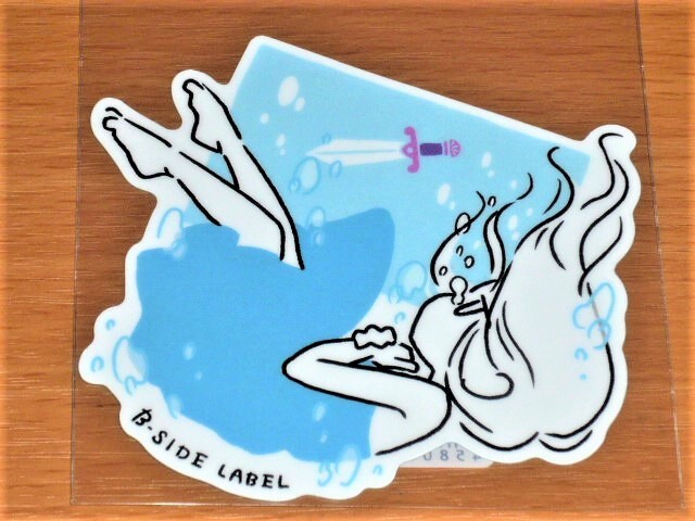 ◆シウチトモミ ステッカー◆デフォ人魚姫(沈み)◆B-SIDE LABEL◆限定◆拍卖