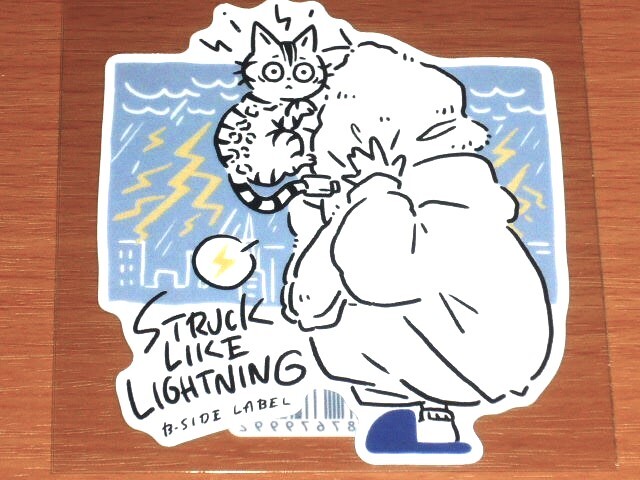 ◆シウチトモミ ステッカー◆限定◆デフォ 雷嫌い 猫ガール◆B-SIDE LABEL◆拍卖