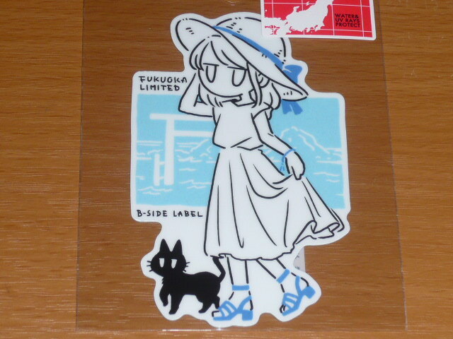 ◆シウチトモミ ステッカー◆福岡限定◆デフォ 散歩ガール 夫婦岩◆B-SIDE LABEL◆拍卖