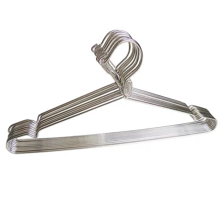 LRM2287★洗濯ハンガー 頑丈 防風対応版 ステンレスハンガー Tシャツ 洗濯物 コート 衣類 物干し 10本セット40cm拍卖