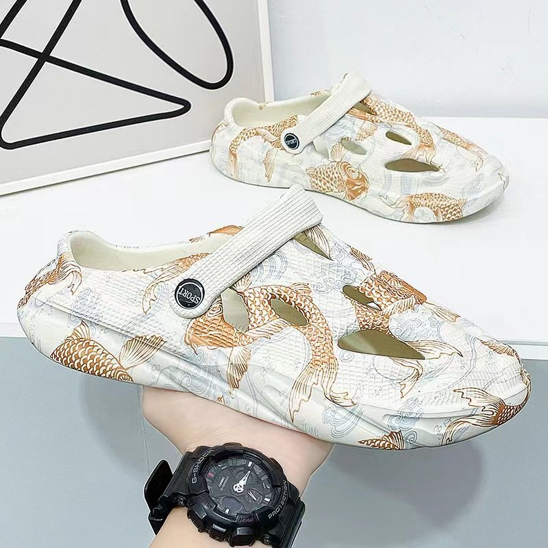 LRM2029★クロスサンダル メンズ コンフォートサンダル ビーチサンダル 歩きやすい オシャレ 鯉 可動式ストラップ 2WAY拍卖