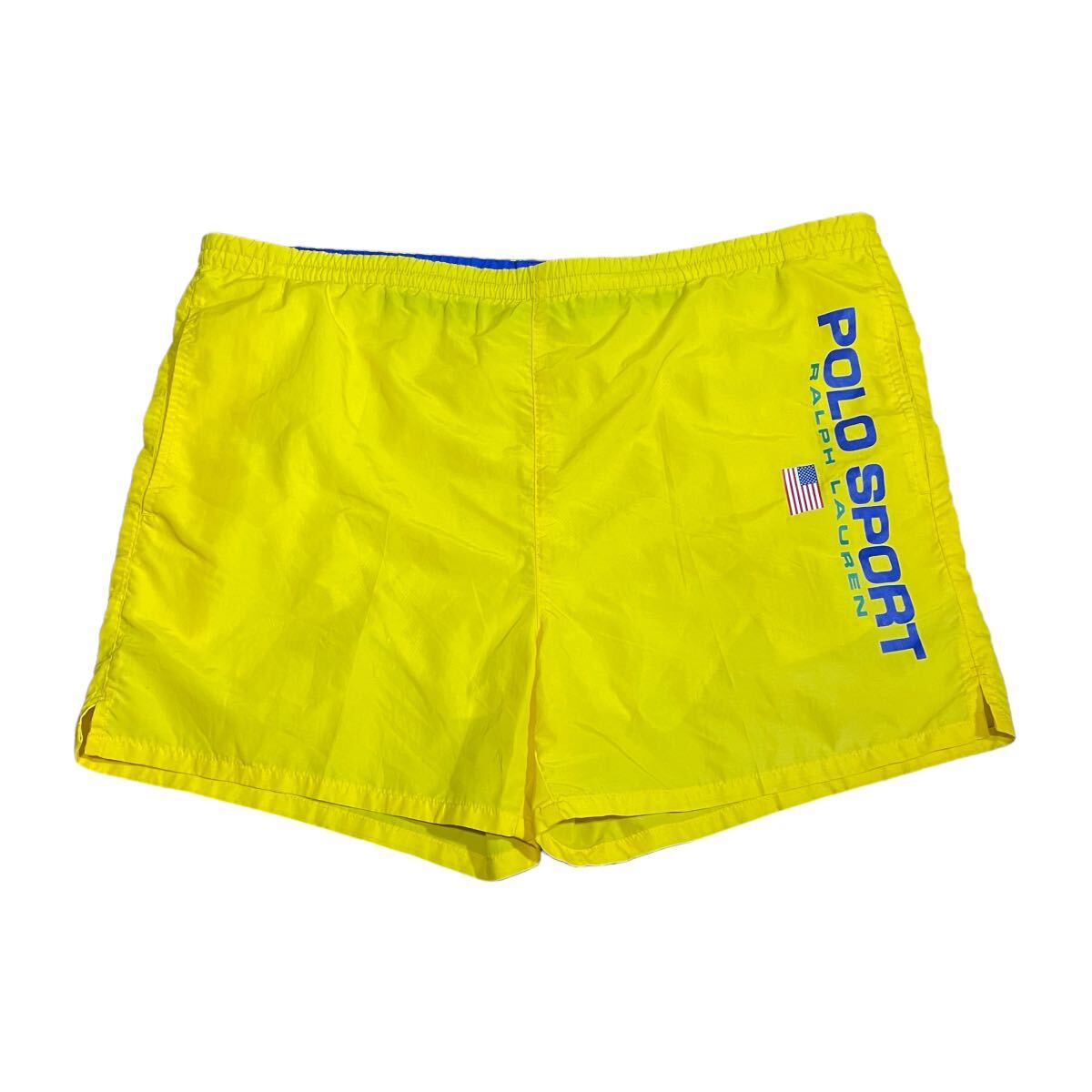 90's POLO SPORT Ralph Lauren スイムショーツ ハーフパンツ ショートパンツ ポロスポーツ ラルフローレン 古着 vintage ヴィンテージ 黄色拍卖