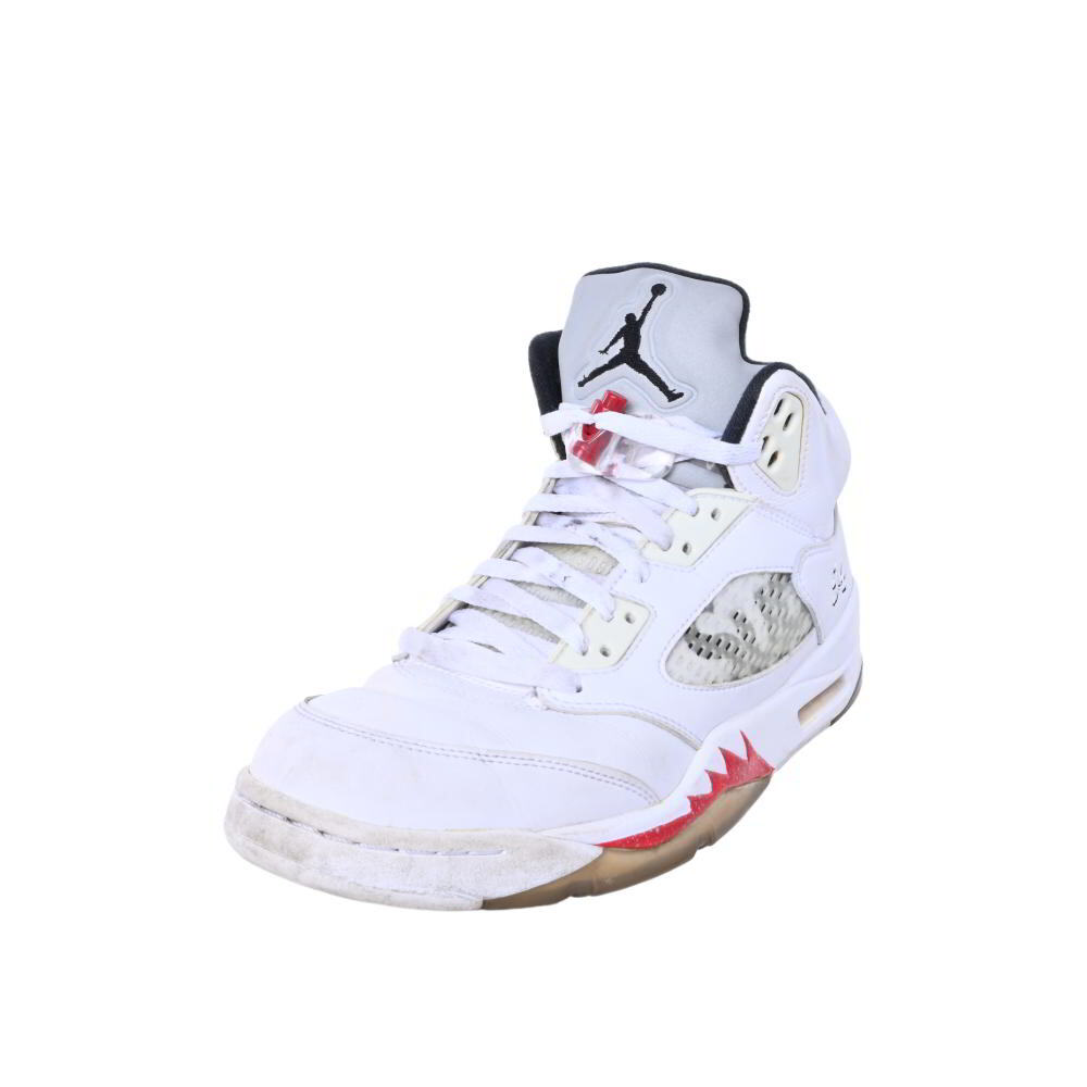 NIKE × Supreme Air Jordan 5 Retro スニーカー US9.5 ホワイト ナイキ KL4BQSKU42拍卖