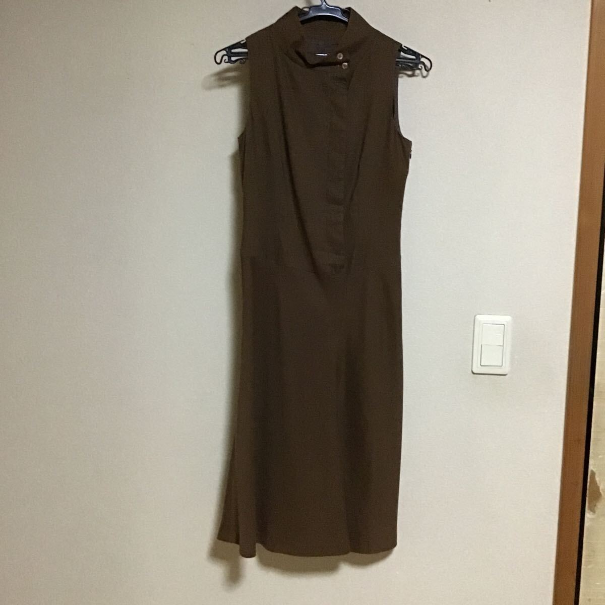 ROPEワンピース ノースリーブ ワンピース 麻混 サイズ7AR拍卖