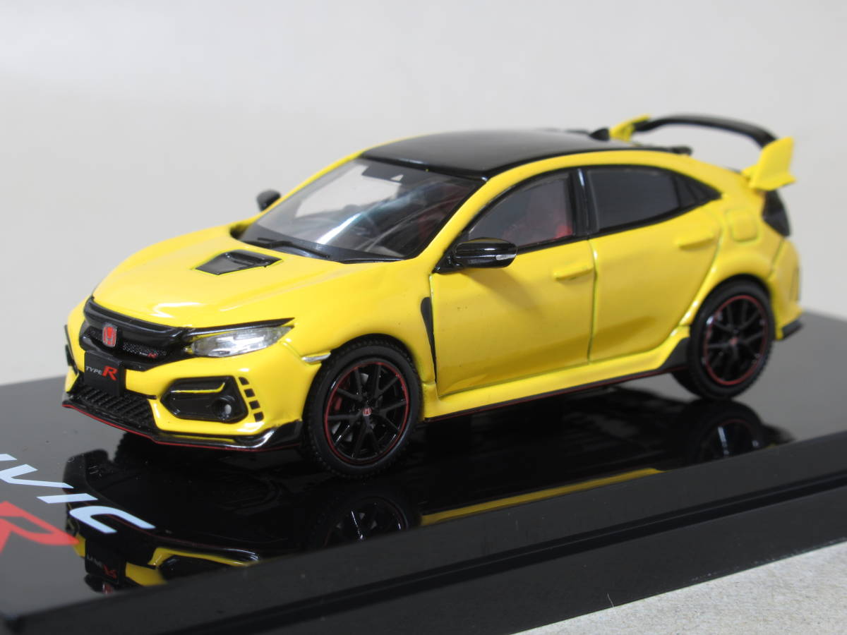1/64 ホンダ シビック タイプR リミテッド エディション FK8 2020 エンジンディスプレイモデル サンライトイエローⅡ拍卖
