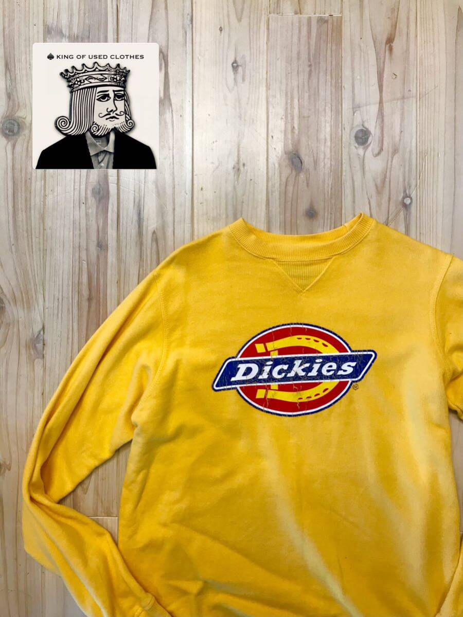 Dickies ディッキーズ スウェット トレーナー Sサイズ 長袖 黄色 ビンテージ ユーズド 古着拍卖