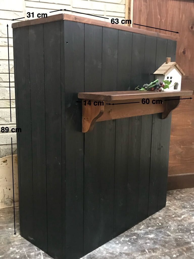 【K-153】落札後製作*木製ミニカウンター*レジカウンター*H89・W63・D31cm*カントリー家具*オーダー可能拍卖