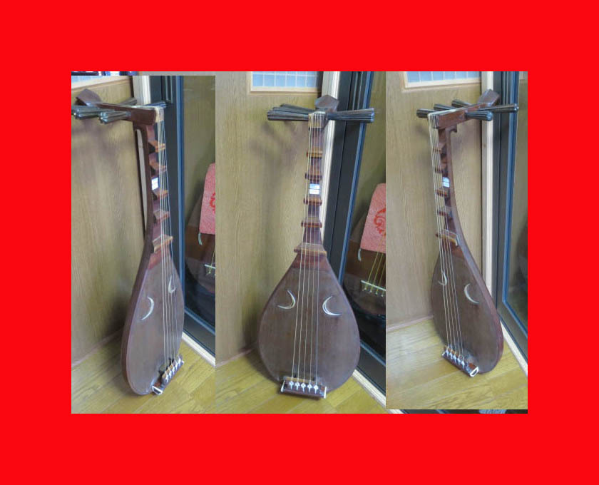 【古都京都】「筑前五弦琵琶H-49」邦楽器・三味線・二弦琴.琴・築前琵琶・薩摩琵琶・尺八・琵琶〝邦〟拍卖