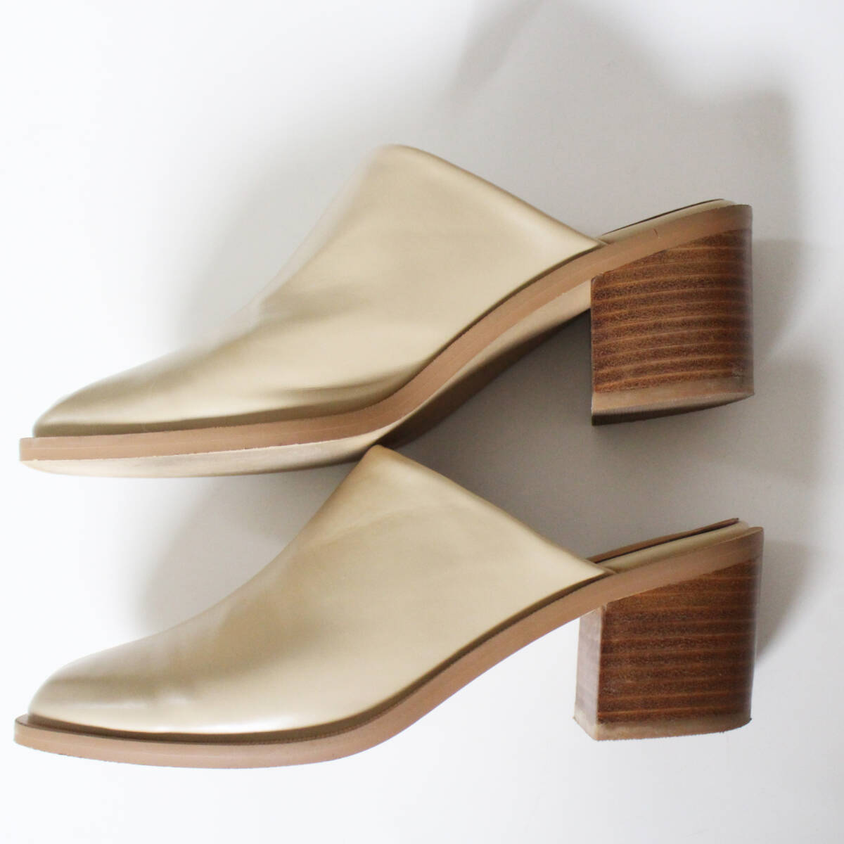 BEAUTY&YOUTH UNITED ARROWS ミュールパンプス 38 24cm 24.5cm ユナイテッドアローズ ビューティ&ユース サンダル ベージュ拍卖