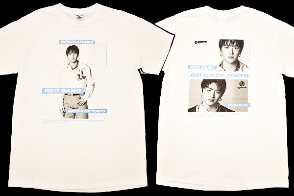 Y-7550★送料無料★GENERATIONS ジェネレーションズ 佐野 玲於★白色 GENERATIONS from EXILE BATTLE OF TOKYO 半袖 T-シャツ フリー拍卖