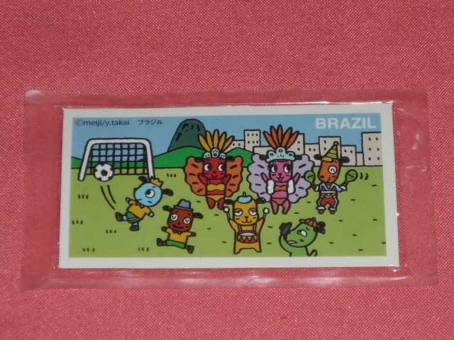 レア!カワイイ♪明治 meiji マーブルチョコレート キャラクター マーブルわんちゃん シリーズ7 シール⑤(18 BRAZIL ブラジル)拍卖