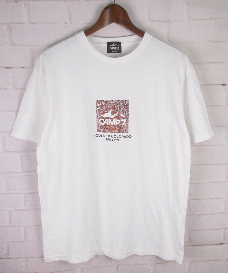 LST11342 CAMP7 キャンプセブン Tシャツ MEDIUM 美品 ホワイト系(クリックポスト可)拍卖