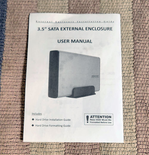 取扱説明書 ユーザーズマニュアル ハードディスクケース 3.5 SATA EXTERNAL ENCLOSURE拍卖