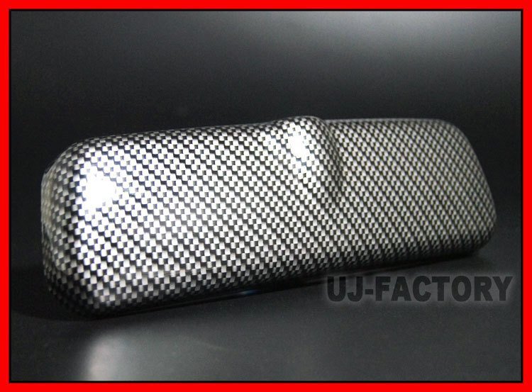 ★カーボンルック・ルームミラーカバー★ワゴンRスティングレー MH44S 純正ミラー型番「TOKAIDENSO 001」に適合/両面テープで簡単取付!拍卖