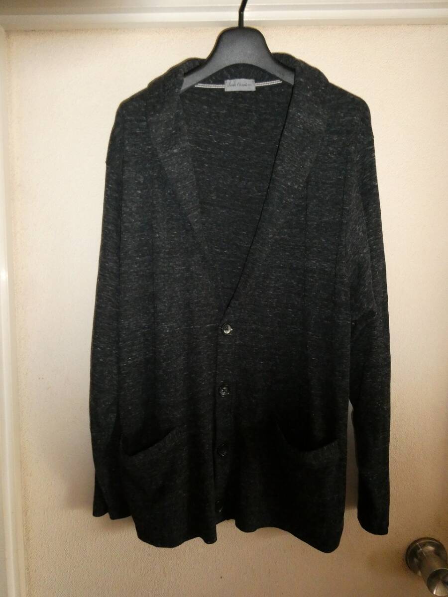 Louis Charlone★へちま襟・2Way・綿カーディガン★グレー★2L拍卖