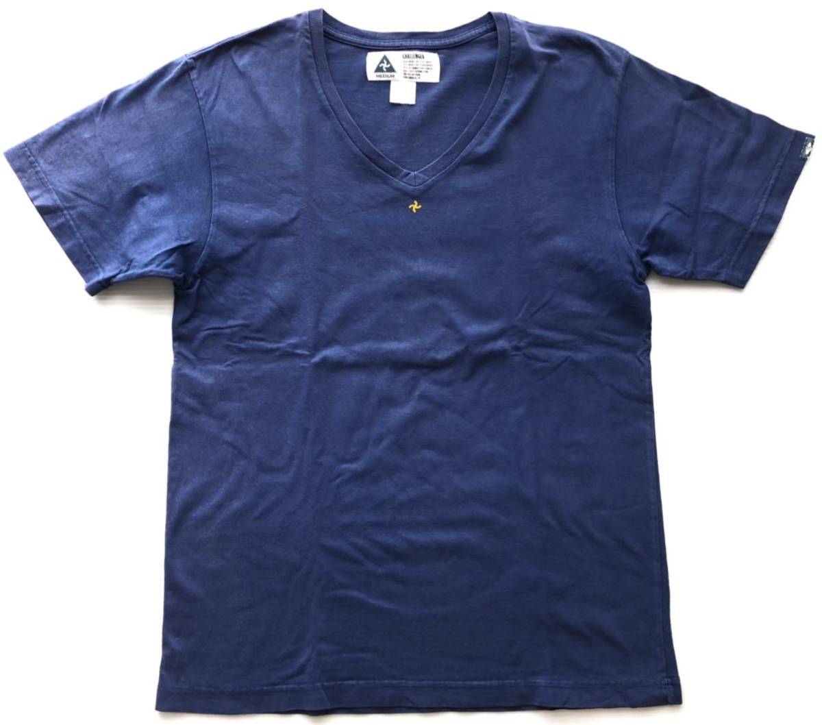 チャレンジャー Vネック Tシャツ ワンポイント アメリカンガレージ スケーター バイカー CHALLENGER 柳5832拍卖