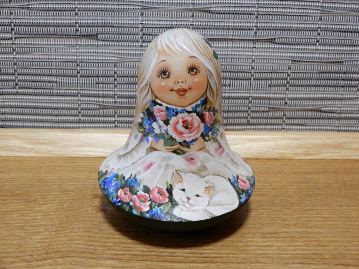 ★ロシア雑貨 コブロフ工房 スベトラーナ・カバノヴァ おきあがりこぼし マトリョーシカ 作家もの matryoshka nesting dolls roly poly拍卖