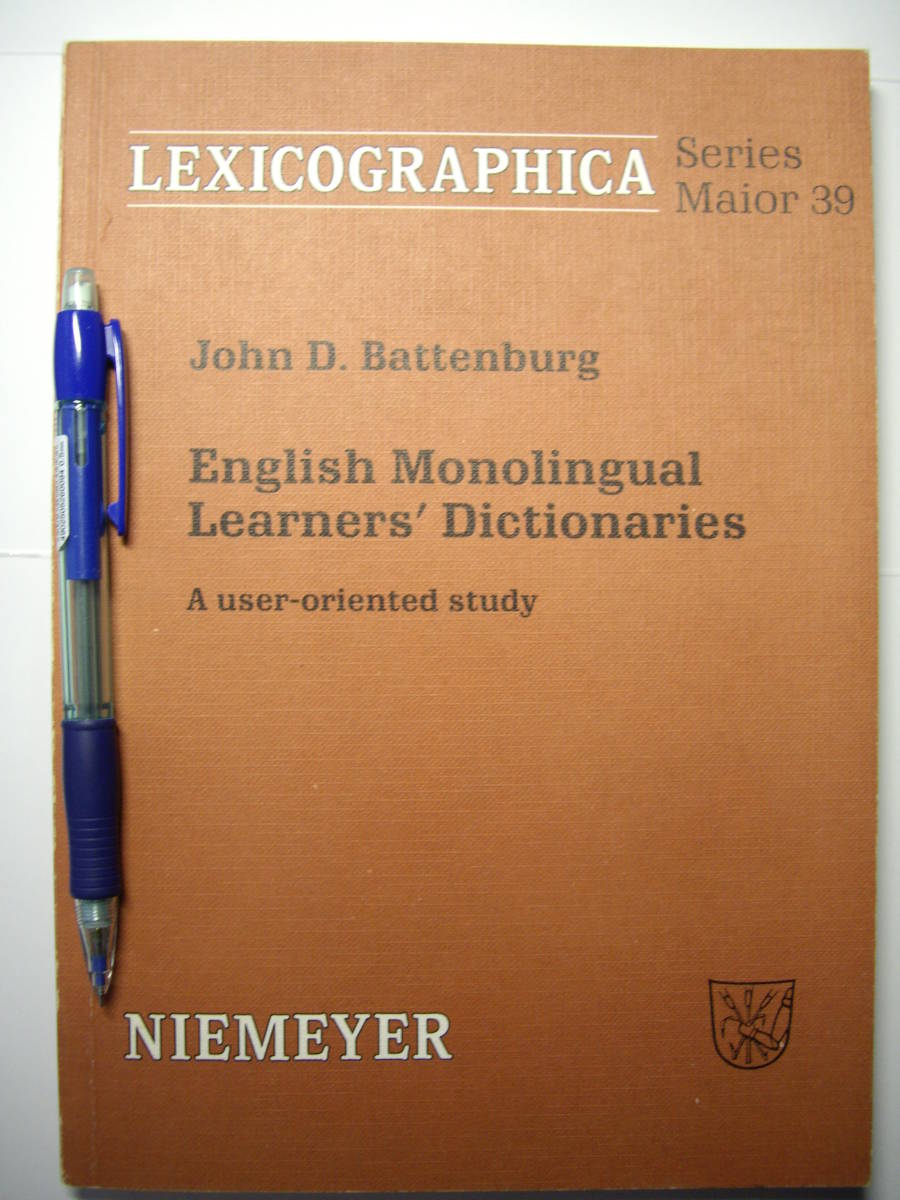 辞書学 Lexicographica 39 J. D. Battenburg: English Monolingual Learner's Dictionaries, 1991, 170頁, 8,140円で購入、入手困難拍卖