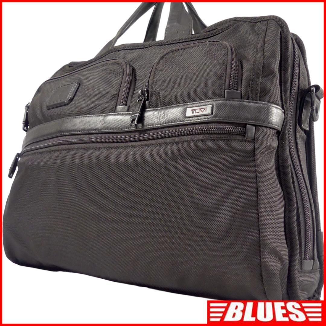 即決★TUMI★レザーコンビビジネスバッグ トゥミ メンズ 黒 2way ショルダー 本革 ブリーフケース 本皮 通勤 カバン 出張 鞄拍卖
