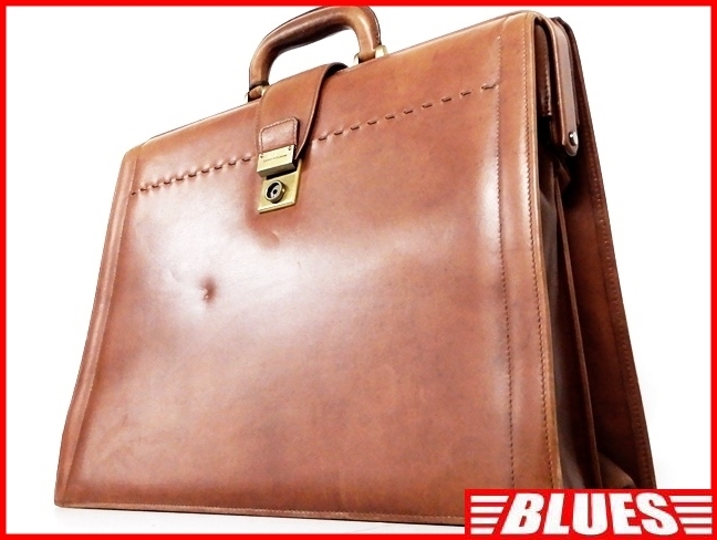 即決★PACO RABANNE★オールレザーダレスバッグ パコラバンヌ メンズ 茶 本革 ビジネス 本皮 かばん 通勤 ドクター 出張カバン 鍵付き鞄拍卖