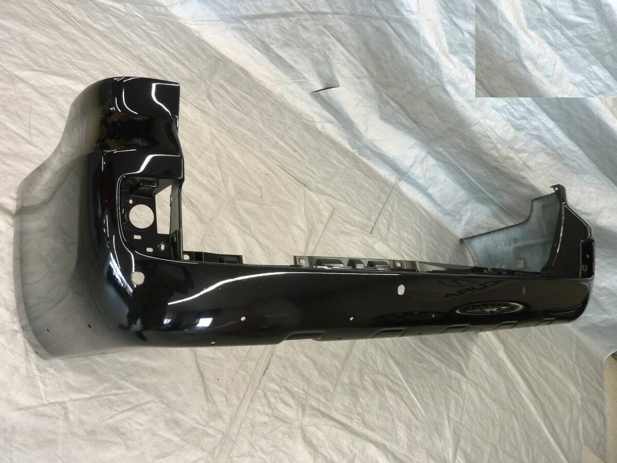 ★●2407-38 割凹切無! UZJ200W URJ202W ランドクルーザー ランクル 純正 リアバンパー スポイラー穴 ソナー穴あり 218 黒メタ 52159-60260拍卖