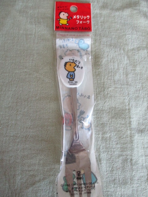 レア★1989年 みんなのたぁ坊 メタリックフォーク サンリオ◆ 未使用拍卖