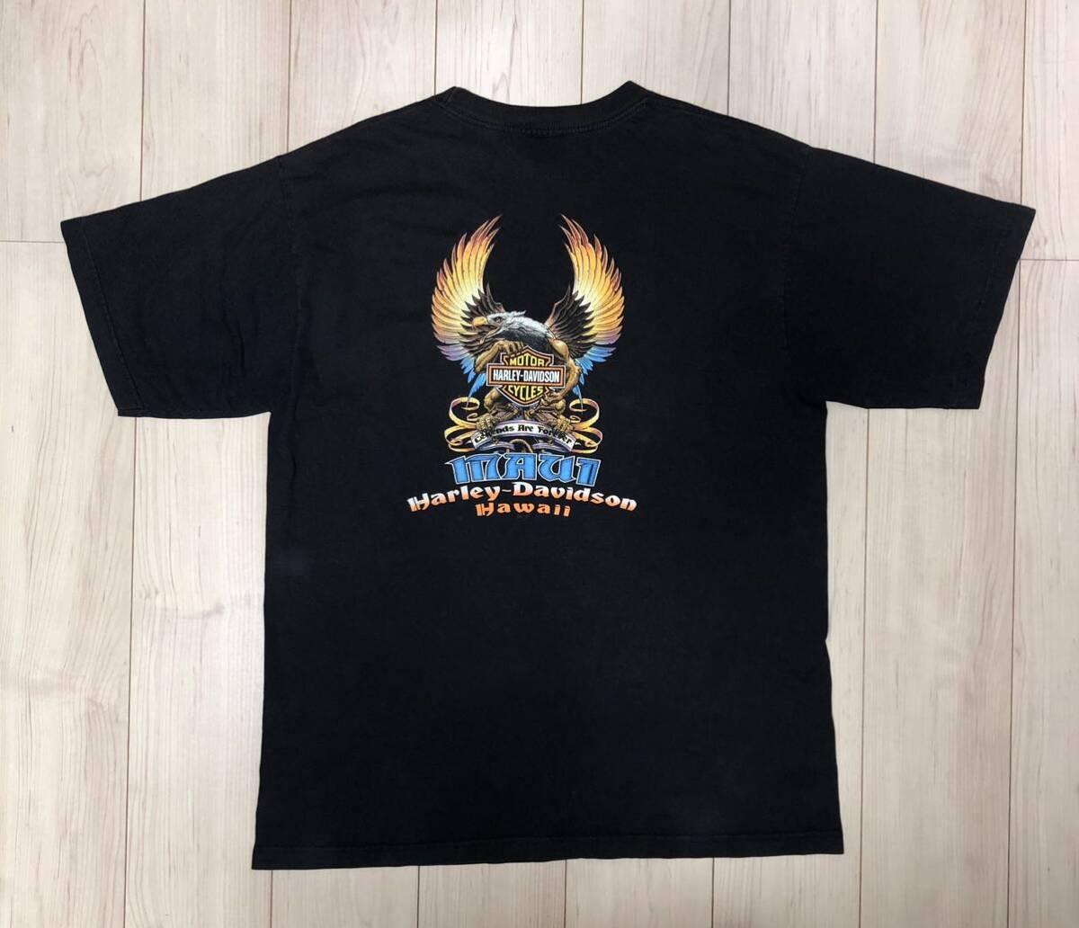 Harley Davidson Eagle Vintage Tee ビンテージ ポケットTシャツ XL ハーレーダビッドソン ヴィンテージ Tシャツ イーグル ブラック 黒拍卖
