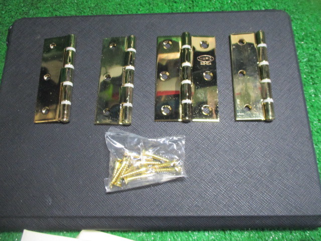 ◎ 丁番 厚口ステンレス蝶番 76ミリ 色 金色 4枚で¥1000 送料¥185(クリックポスト)拍卖