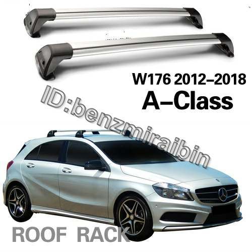 W176 2012-2018用 2ピース メルセデス ベンツ Aクラス ルーフ バー 車 特殊 アルミ合金 ベルト ロック ラック コルス ラック 拍卖