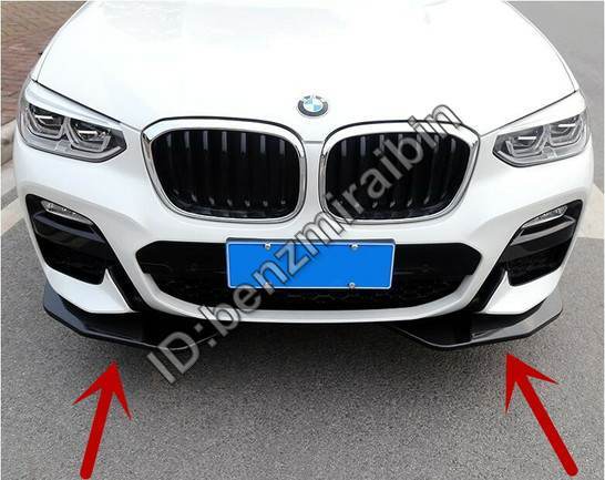 2PCS カー フロント リップ スプリッター バンパー スポイラー ウイング フラップ 18 19 BMW X3 G01 2018 2019 ブラック拍卖