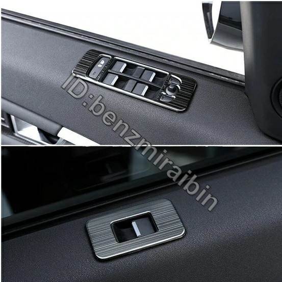 ドア ウィンドウ ボタン 4枚 ランドローバー ディスカバリー スポーツ 2015-18 車 インテリア アクセサリー ブラッシュ黒 装飾 カバー拍卖