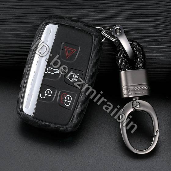 カーボン柄 TPU キーケース カバー キーホルダー ランドローバー フリーランダー 2 ディスカバリー 4 イヴォーク for ジャガー XJ XF X-TY拍卖