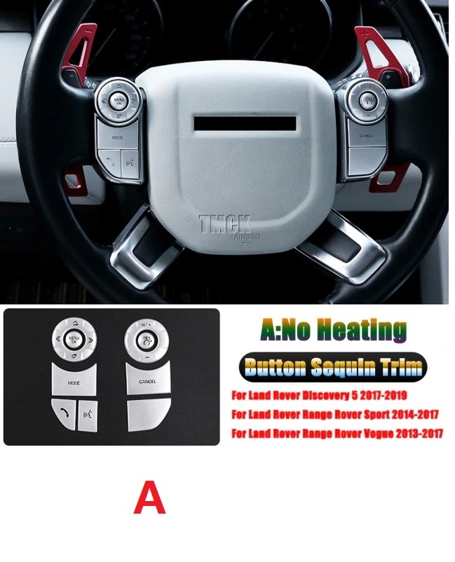 1セットです ランドローバーレンジローバースポーツL494ヴォーグL405ディスカバリー5L462用カーステアリングホイールボタンフレームカバー拍卖