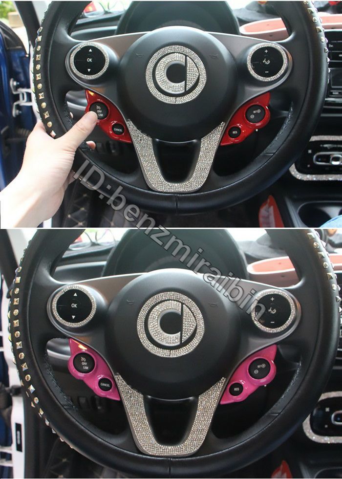 ステアリング ホイール スイッチ ボタン オーディオ クルーズ コントロール ボタン カバー トリム スマート Fortwo 453 forfour 451 拍卖