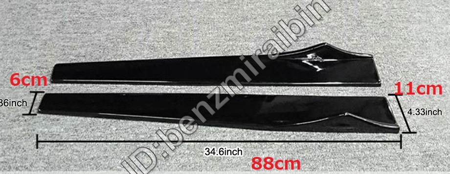 グロスブラック BMW E87 E90 F20 F30 F32 F36 メルセデス C200 C300 A250 CLA ダミー サイド スカート アウディ A3 A4 A5 A6 A7 SLine RS3拍卖