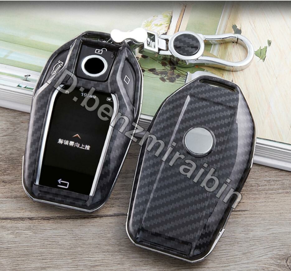 BMW 2018 730i 740i 750i 7シリーズ G12 GT G30 G21 I8 I12 I15 X3 ディスプレイ キー スタイリング カーABS カーボン柄 ケース ホルダー拍卖