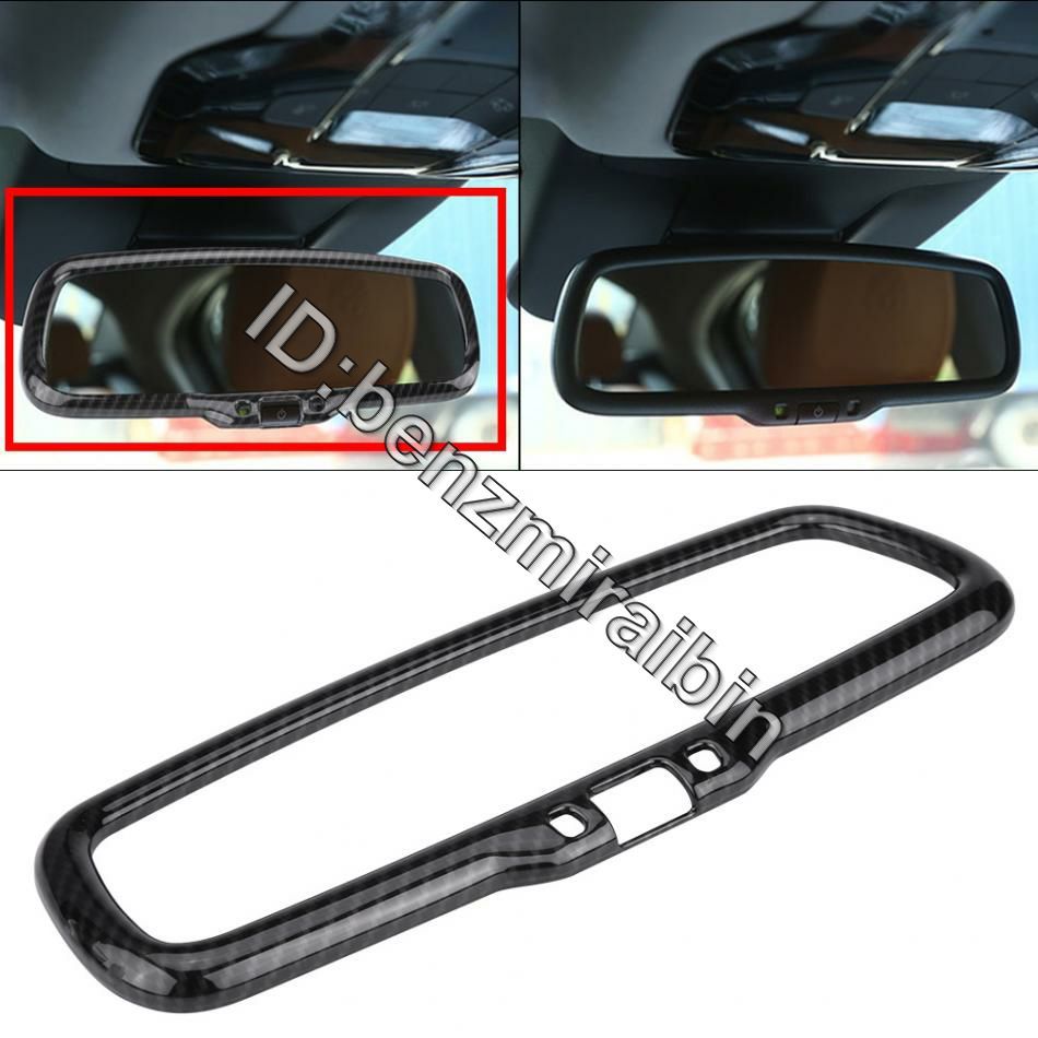 カーボン スタイル アルファロメオ ジュリア ステルヴィオ 2016 2017 2018 abs プラスチック 車 インテリア バック ミラー フレーム 拍卖