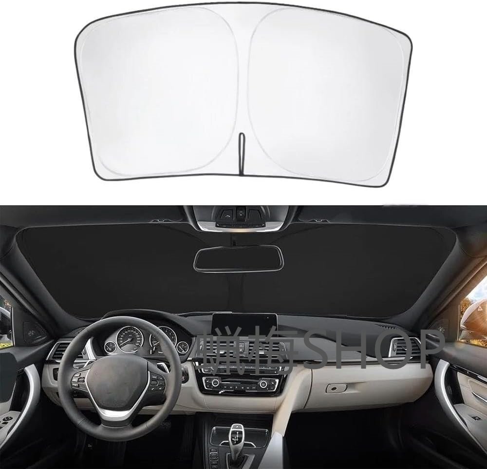 フロントサンシェード 3シリーズ/F30/F31/F80/M3 2013 2014 2015 2016 2017 2018用フロントガラスサンシェード 折りたたみ式保護バイザーサ拍卖