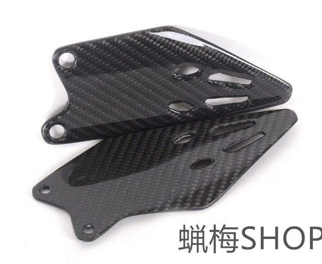 KAWASAKI カワサキ ZX6R 2019-2021 カーボンファイバー フットペグ マウント ヒールガード プレート拍卖