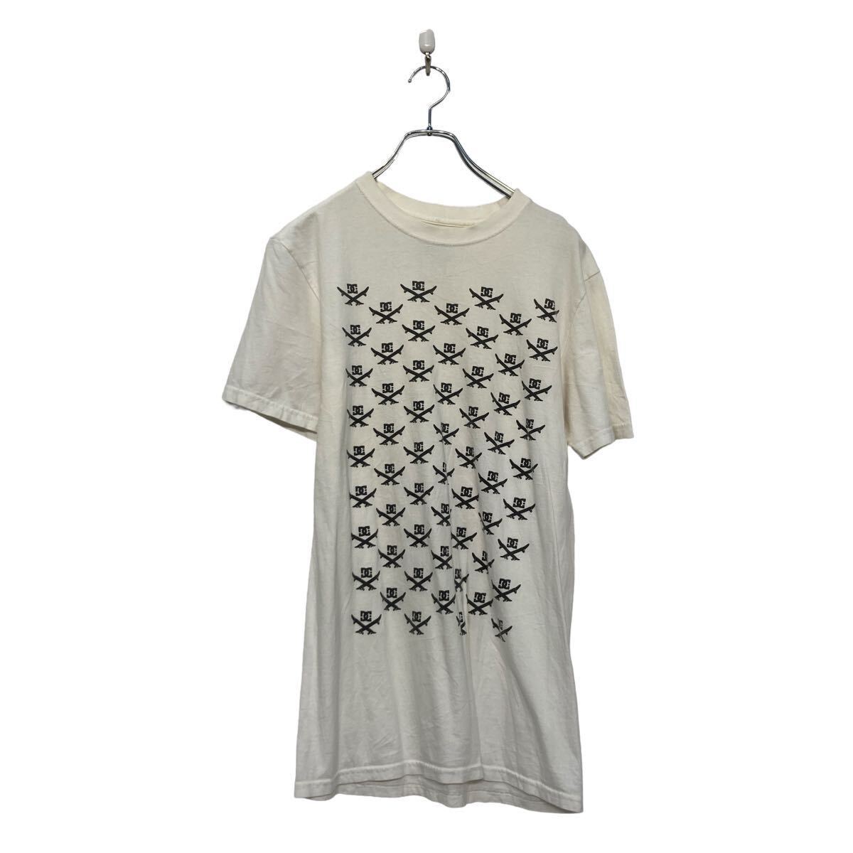DC 半袖 プリント Tシャツ S ホワイト ロゴ クルーネック 古着卸 アメリカ仕入 a607-6504拍卖