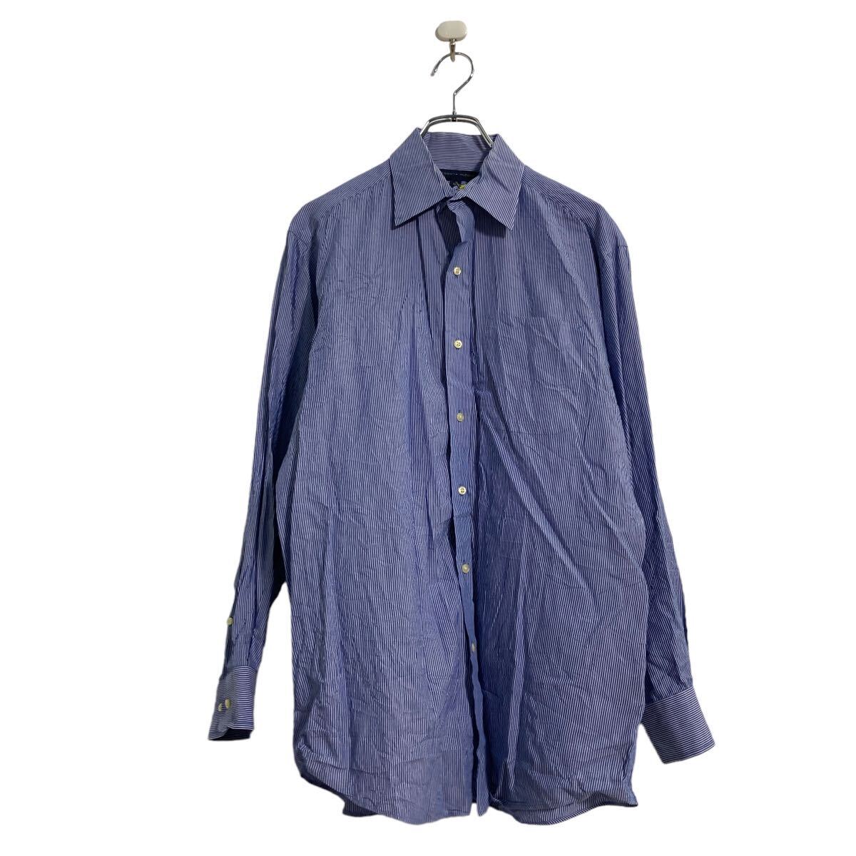 TOMMY HILFIGER 長袖 ストライプ シャツ M ブルー ホワイト トミーヒルフィガー 古着卸 アメリカ仕入 a607-6820拍卖