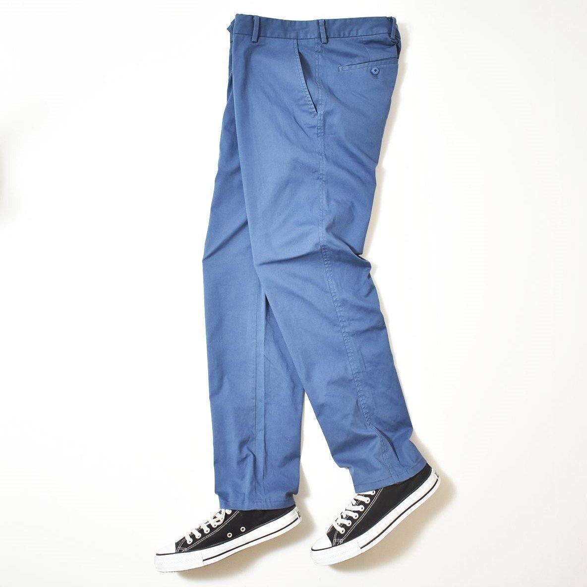 ★美シルエット スリム ストレート ジェイプレス J.PRESS ストレッチ ツイル チノ トラウザー パンツ 78 ライトネイビー メンズ チノパン★拍卖