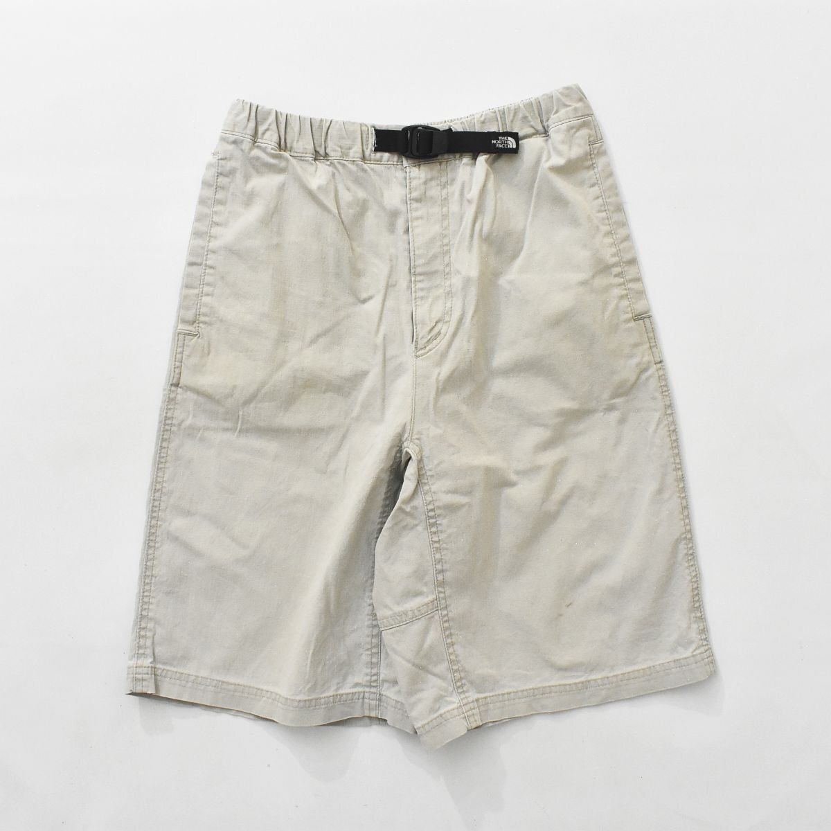 ♪ワイドシルエット ノースフェイス THE NORTH FACE コットンリネン バギー イージー ショート パンツ M ♪アウトドア ショーツ ハーフ♪拍卖