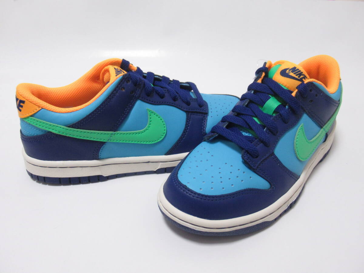 NIKE DUNK LOW GS 青 ブルー マルチ 23cm ナイキ ダンク ロー キッズ レディース バルチックブルー DV1693-401拍卖