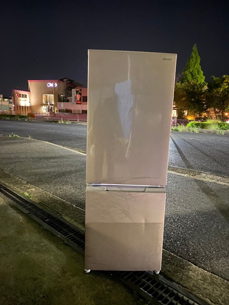 ○G9046 SHARP シャープ 2ドアノンフロン冷凍冷蔵庫 179L SJ-D18HJ-N 21年製○拍卖