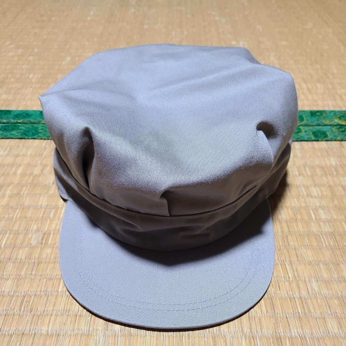 ペインターキャップ 作業帽子 サイズ1M 八角帽子 グレー レトロ 無地拍卖